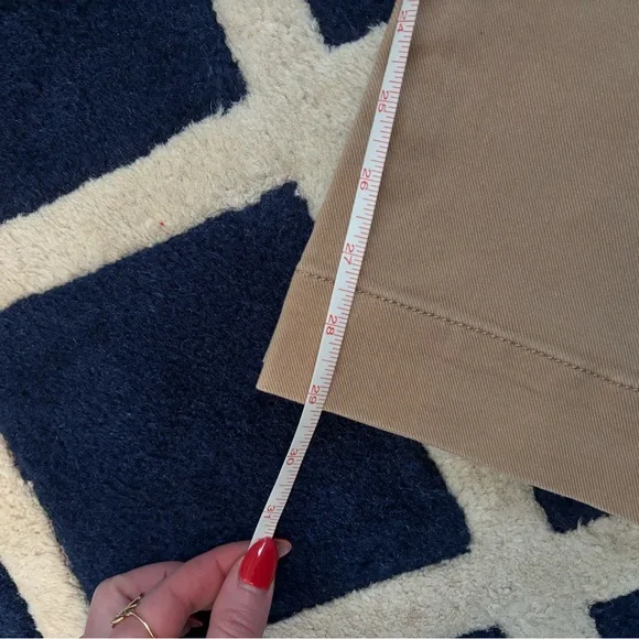 NEW LOFT Palmer Wide Leg Pants 4 Twill Beige Khaki Button Patch Pocket Trousers - Picture 6 of 6